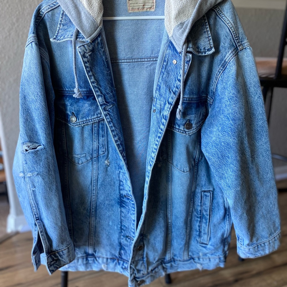 Free People Flawless Hooded Denim jacket